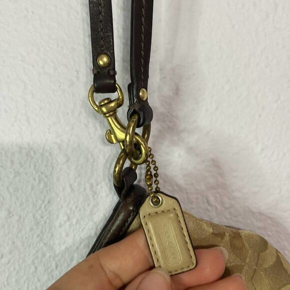 Coach Women Brown Logo Wristlet - Picture 4 of 11